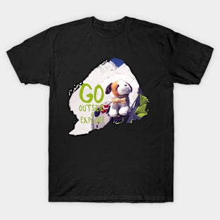 Go Outside & Explore - puppy T-Shirt